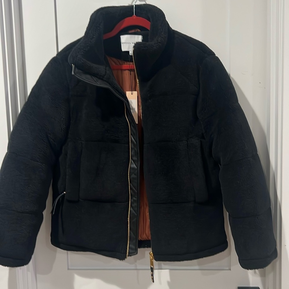 Brand New Rebecca Minkoff Black Fluffy Puffer - Size S